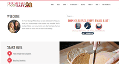Desktop Screenshot of foodstoragemadeeasy.net