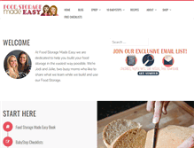 Tablet Screenshot of foodstoragemadeeasy.net
